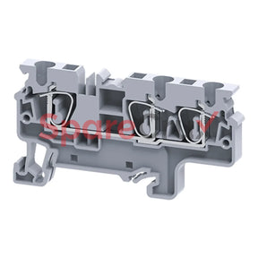 Cx4/3 | Connectwell 4 Sq.mm Feed Through Spring Clamp Terminal Block In Grey