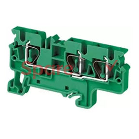 Cx4/3Gn | Connectwell 4 Sq.mm Feed Through Spring Clamp Terminal Block In Green