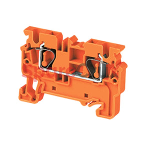 Cx4O | Connectwell 4 Sq.mm Feed Through Spring Clamp Terminal Block In Orange
