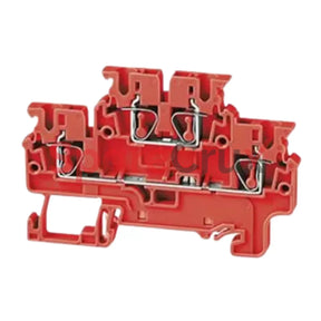 Cxdl2.5R | Connectwell 2.5 Sq.mm 2 Level Compact Spring Clamp Terminal Block In Red