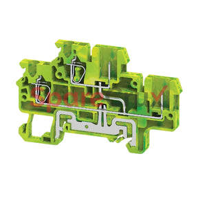 Cxdlg2.5/2B(I.s) | Connectwell 2.5 Sq.mm Pluggable Double Level Spring Clamp Ground Terminal Block
