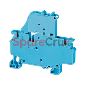 Cxf4L110-240Vbu | Connectwell 4Mm² Ø5X20Mm Spring Clamp Fuse Terminal Block 110-240V Blue