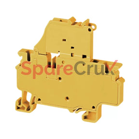 Cxf4L110-240Vy | Connectwell 4Mm² Ø5X20Mm Spring Clamp Fuse Terminal Block 110-240V Yellow