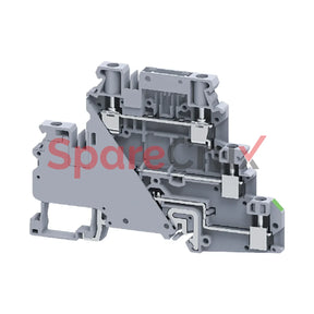 Cydlgf4Ft | Connectwell 4 Sq.mm Double Level Grounding Terminal Block In Grey