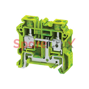 Cyg10 | Connectwell 10 Sq.mm Ground/Earth Terminal Block In Green-Yellow Colour