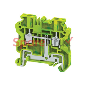 Cyg4 | Connectwell 4 Sq.mm Ground/Earth Terminal Block In Green-Yellow