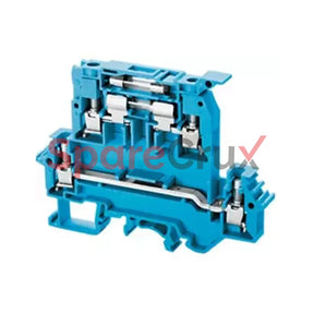 Ddfl4Ubu | Connectwell 4 Sq.mm Double Level Fuse Terminal Block In Blue