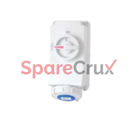Ip06356-5113 | Salzer Wall Mounted Socket Switched With Interlock 3 + N + E 63A Ip67