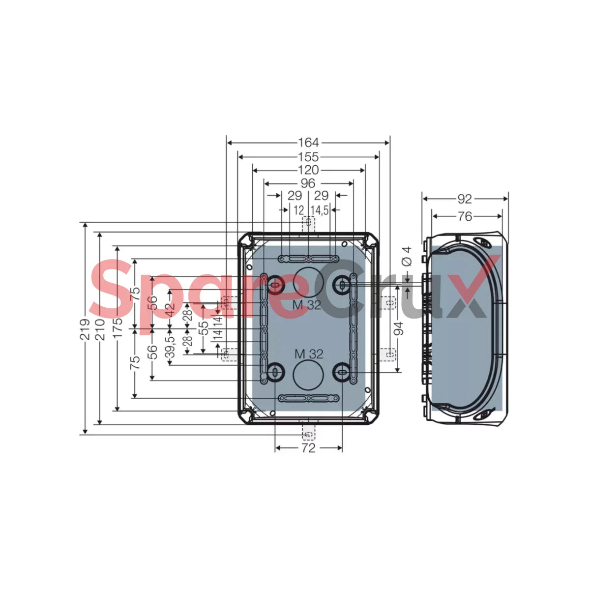 Kf 1616 G | Hensel Cable Junction Box Ip 66/67/69
