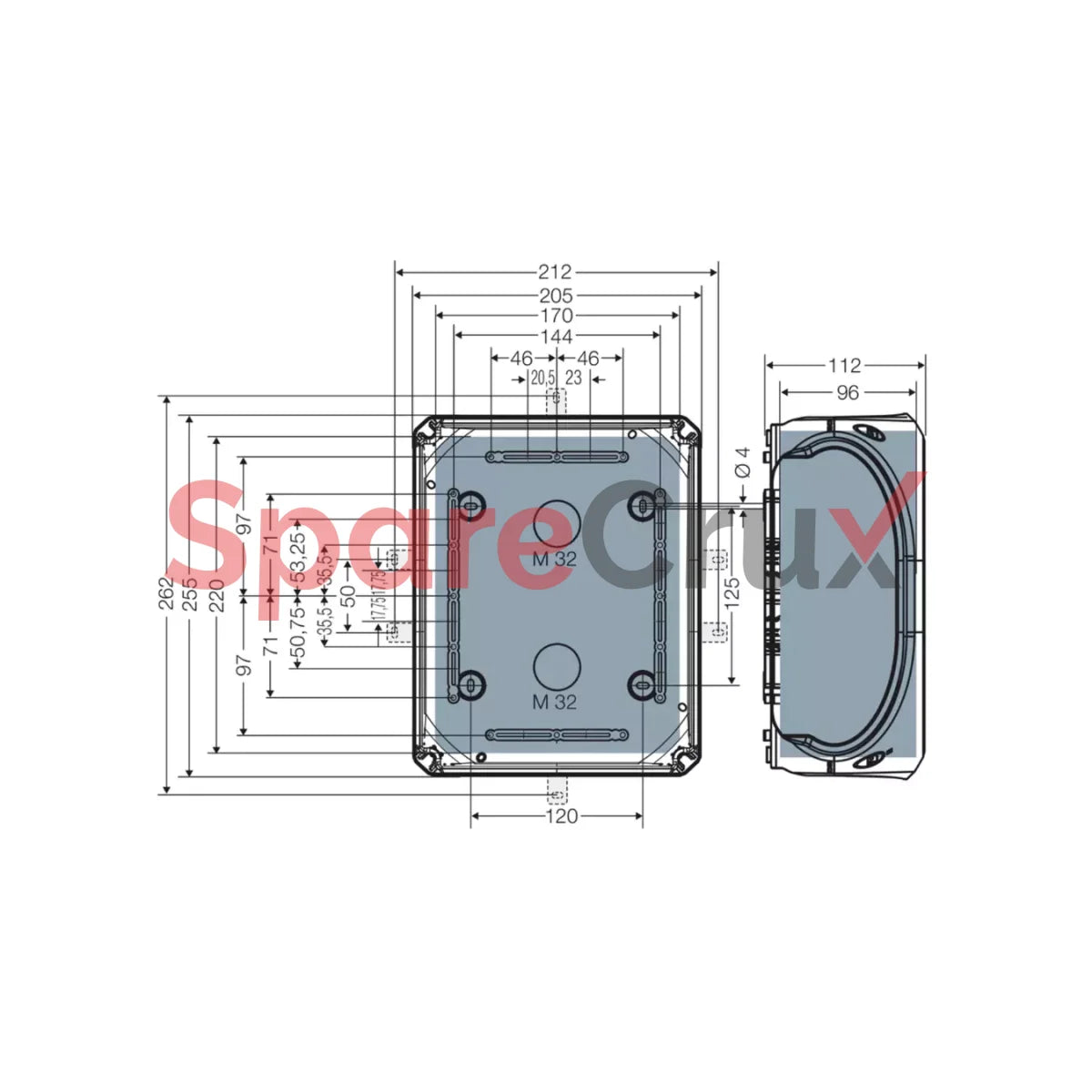 Kf 2500 B | Hensel Cable Junction Box Ip 66/67/69