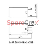 Msp2P240A | Salzer Glass Relay 8 Pin 240V Ac Type Msp With Led