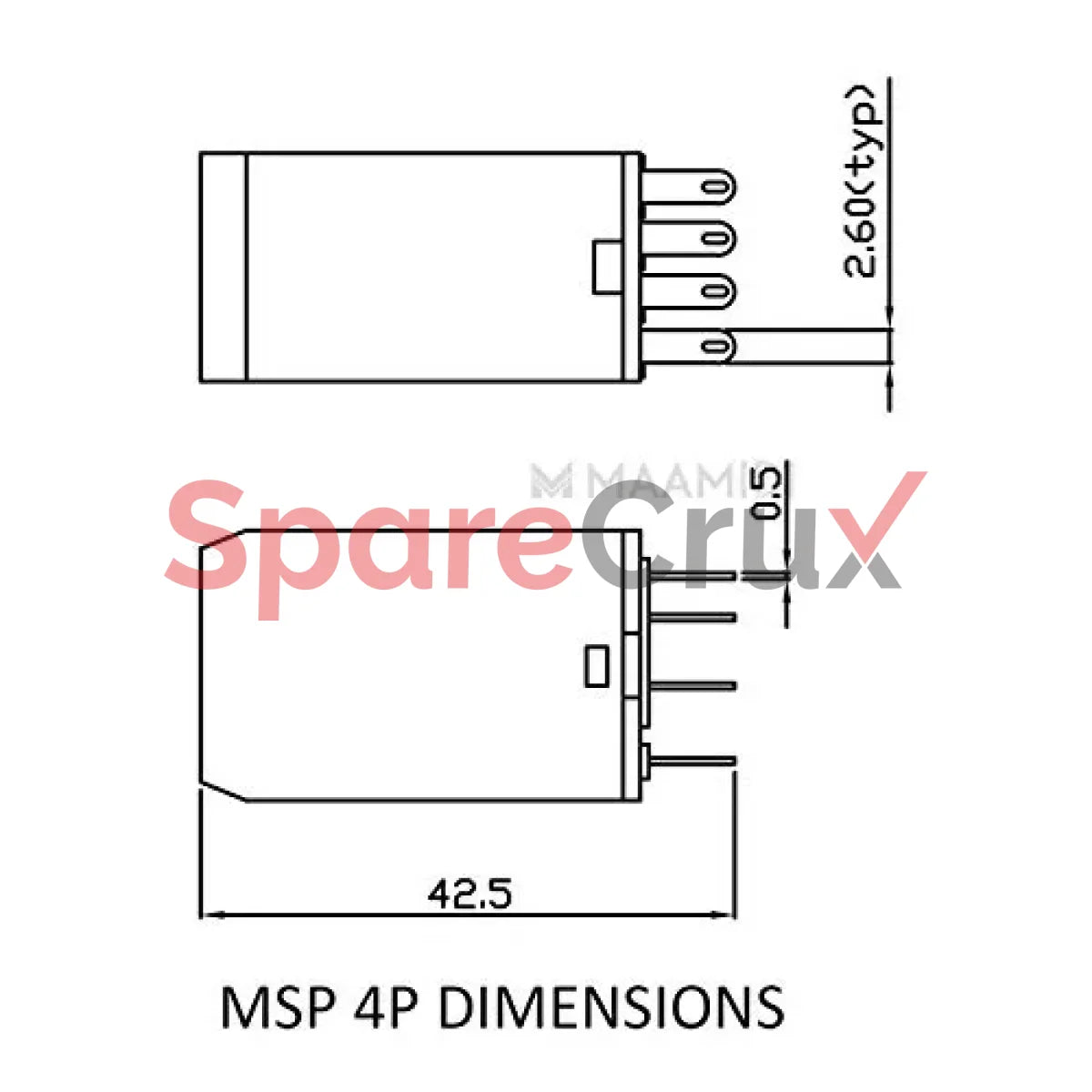 Msp4P110 | Salzer Glass Relay 14 Pin 110V Dc Type Msp With Led