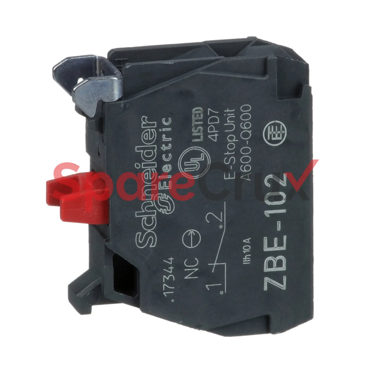 ZBE-102 | SCHNEIDER ELECTRIC | Single contact block, silver alloy, screw clamp terminal, 1 NC