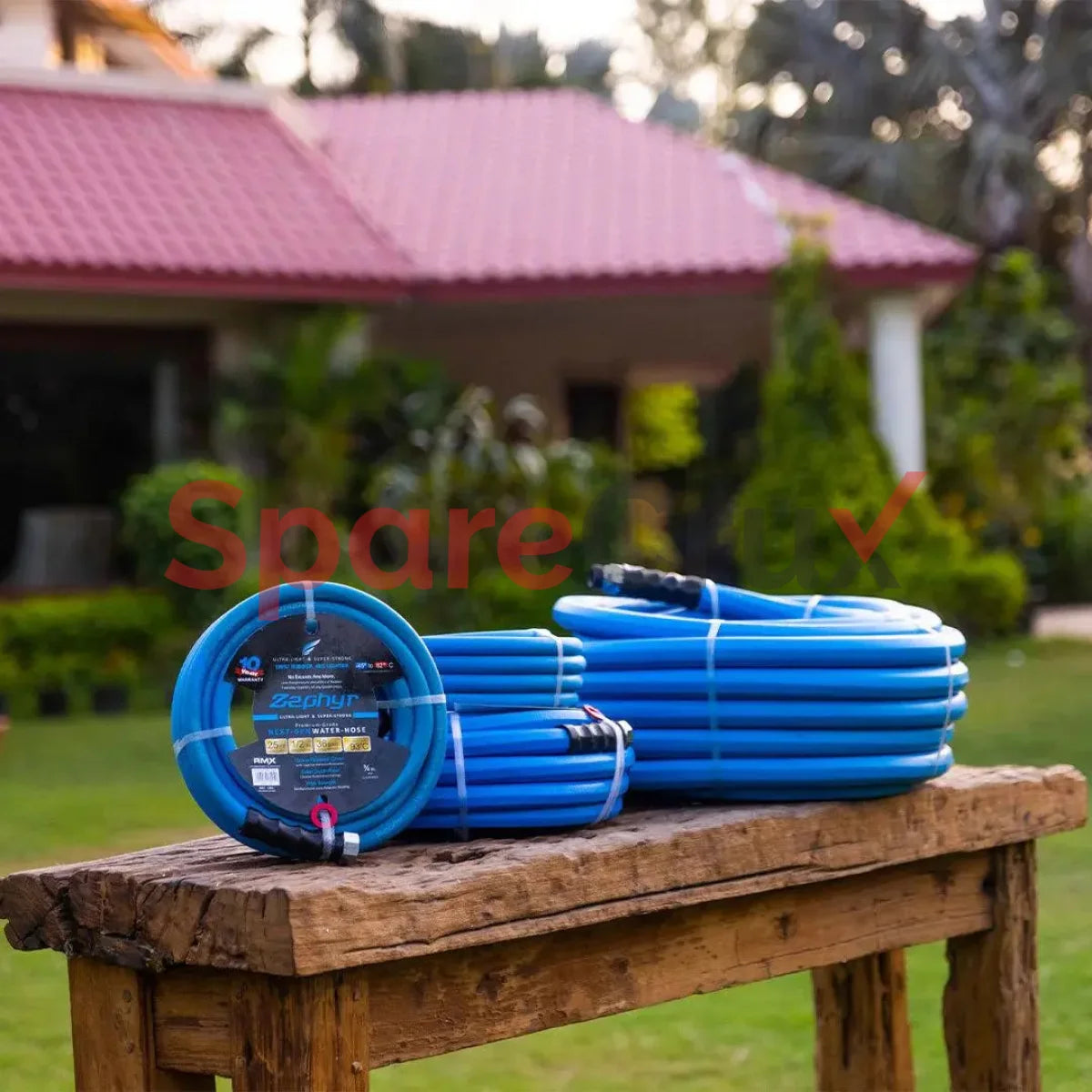 Za1330 | Zephyr Rubber Air Hose 13Mm X 30M With Fittings
