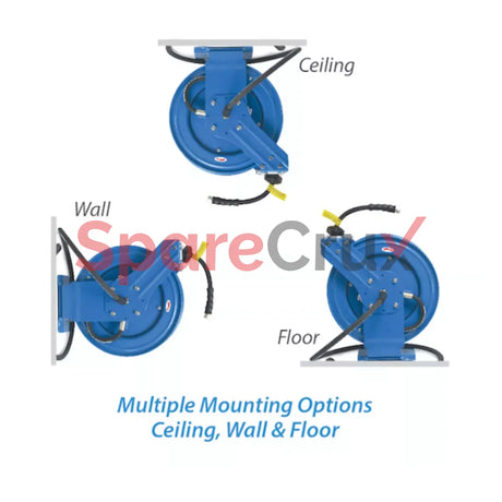 Zor1915Da | Zephyr Auto-Retractable Oil Dispensing Xl Hose Reels 19Mm X 15M Dual Arm Heavy Duty