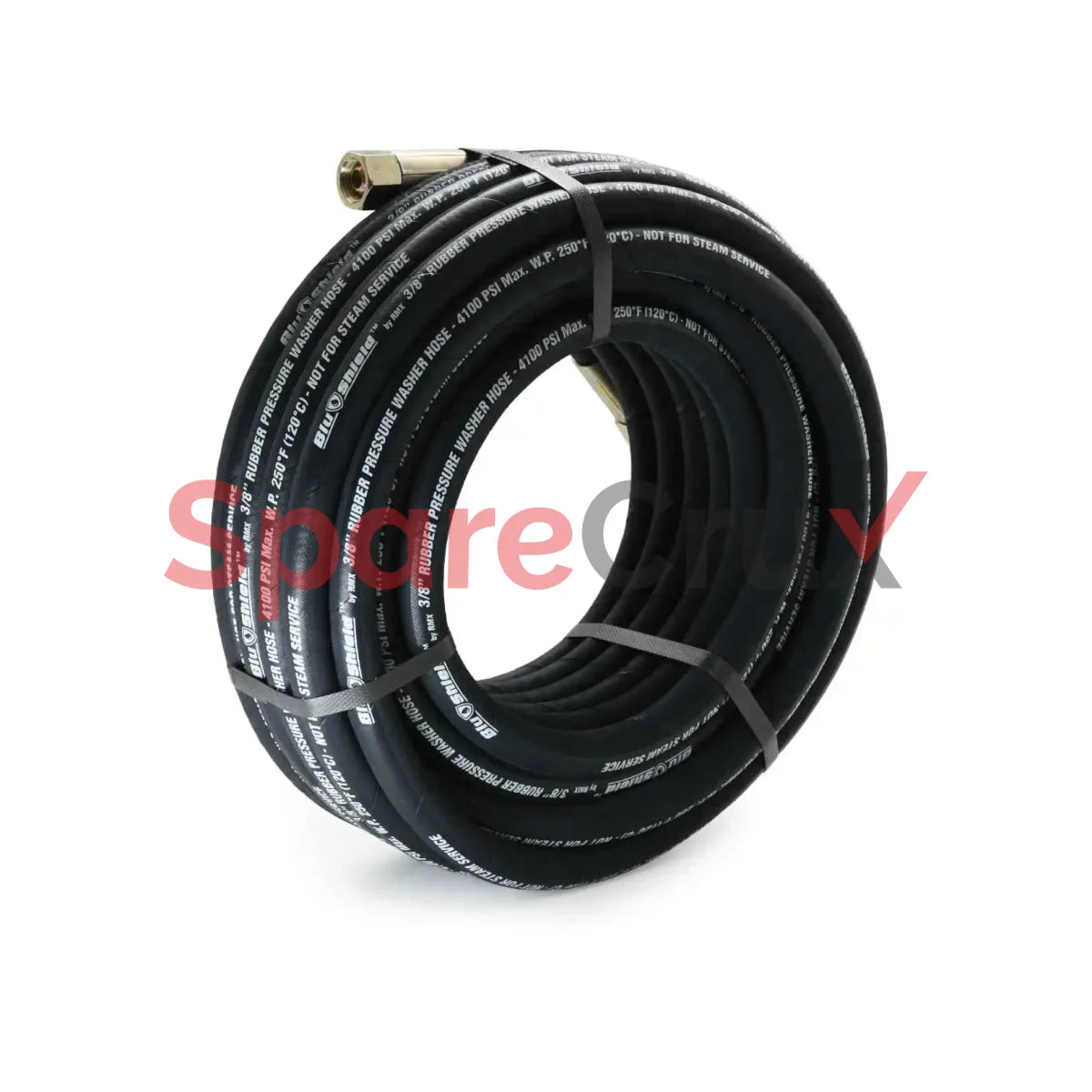Zpw0615 | Zephyr Blushield Rubber Pressure Washer Hose 6Mm X 15M With Fitting